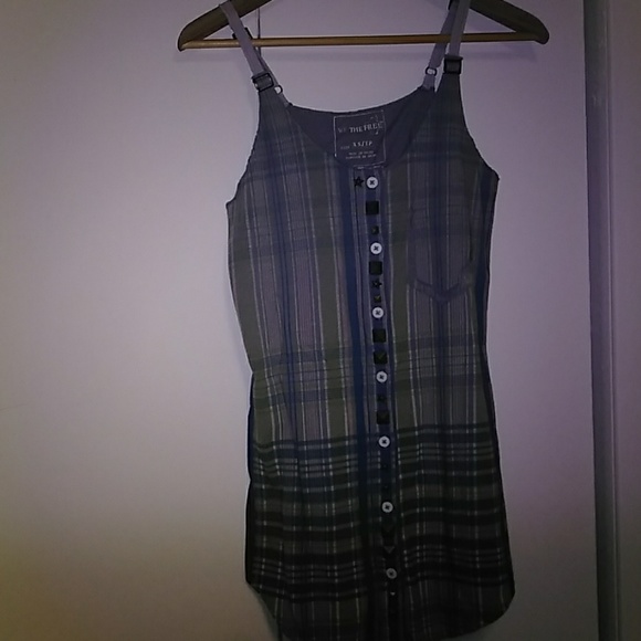 Free People We the Free Plaid Tank Top Buttons - Picture 4 of 4